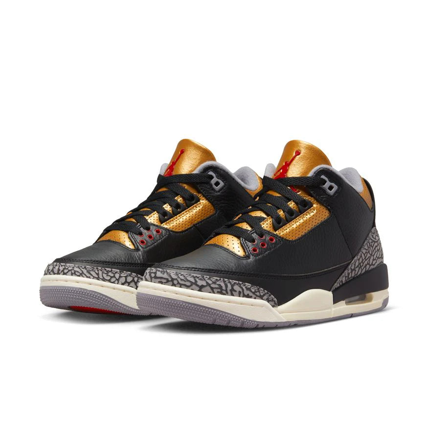 Women's 3 Retro - Black/Metallic Gold
