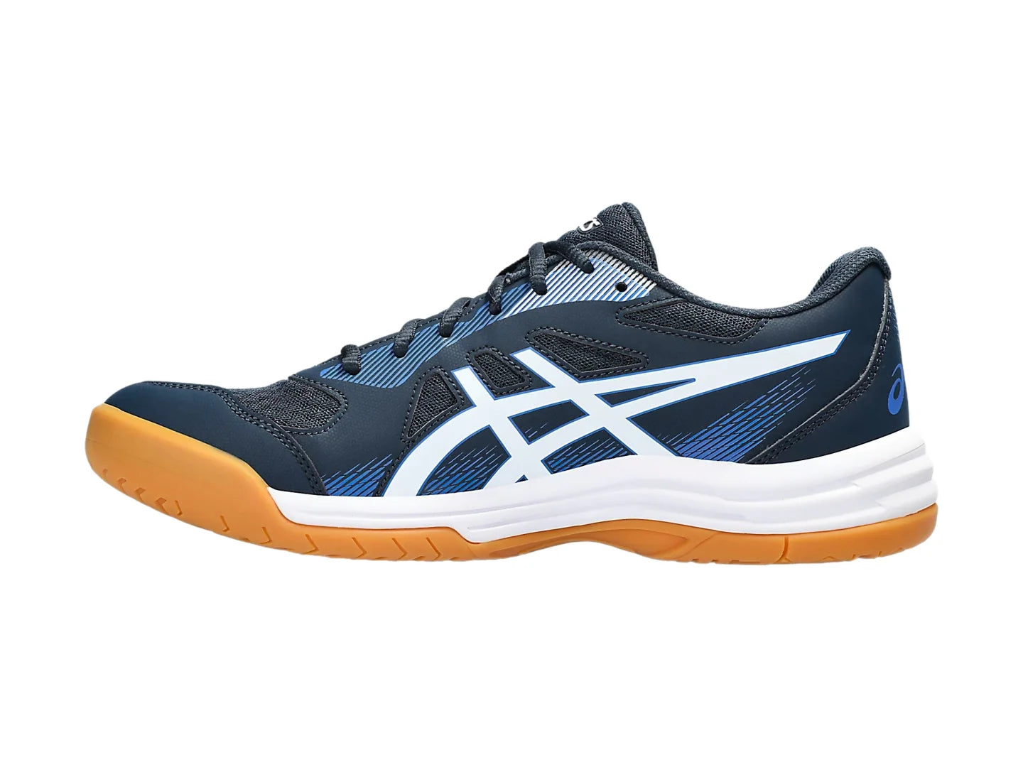 Tenis ASICS Upcourt 5 Azul y Blanco para Hombre