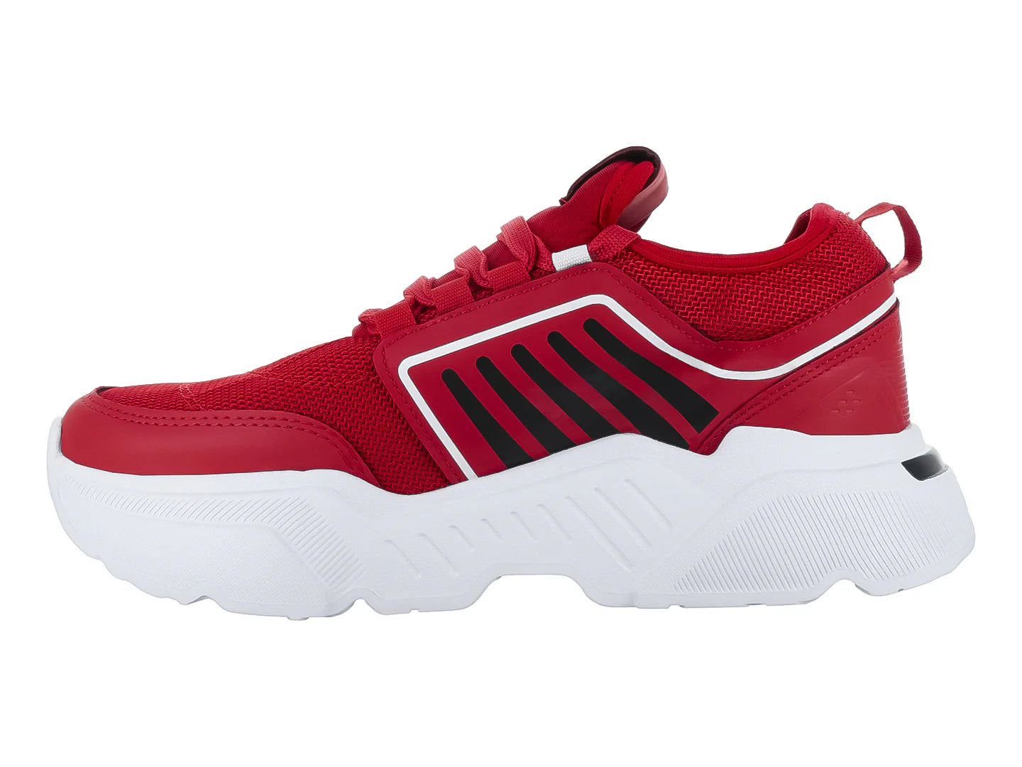 Tenis Casuales THENTIC Rojo y Blanco para Mujer