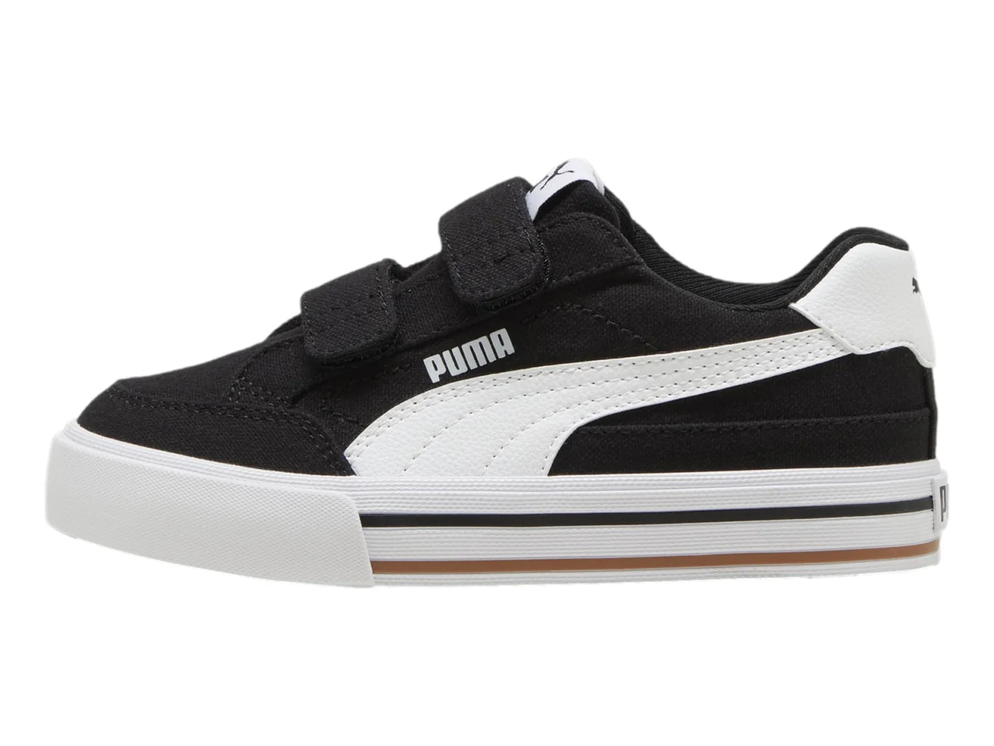 Tenis PUMA Court Classic Vulc Negro y Blanco para Niño