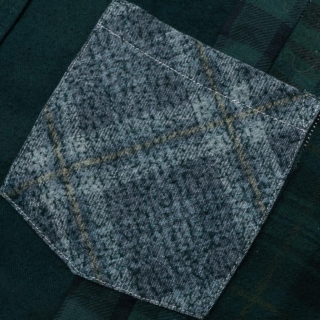 Flannel Shirt 7 Cuts Shirt Over Dye Green