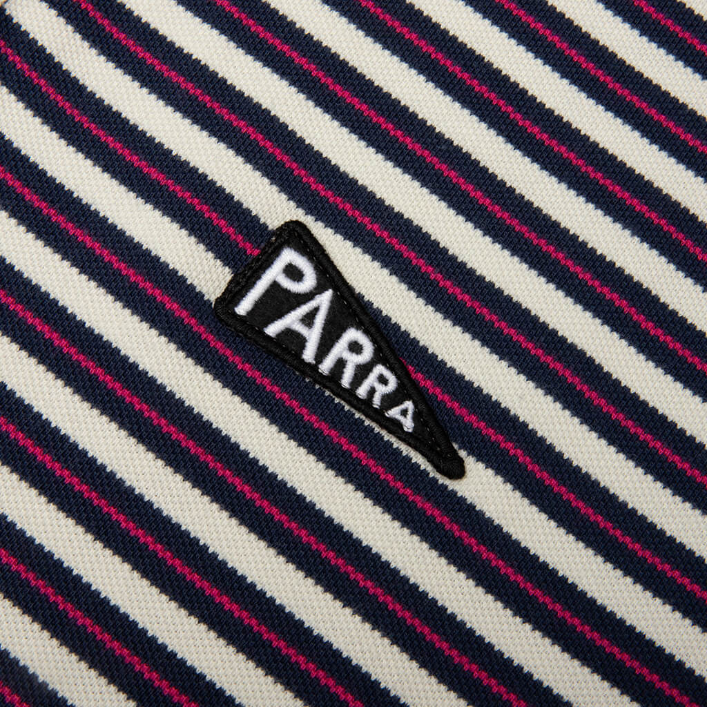 Flag Striper Polo Shirt Purple Pink
