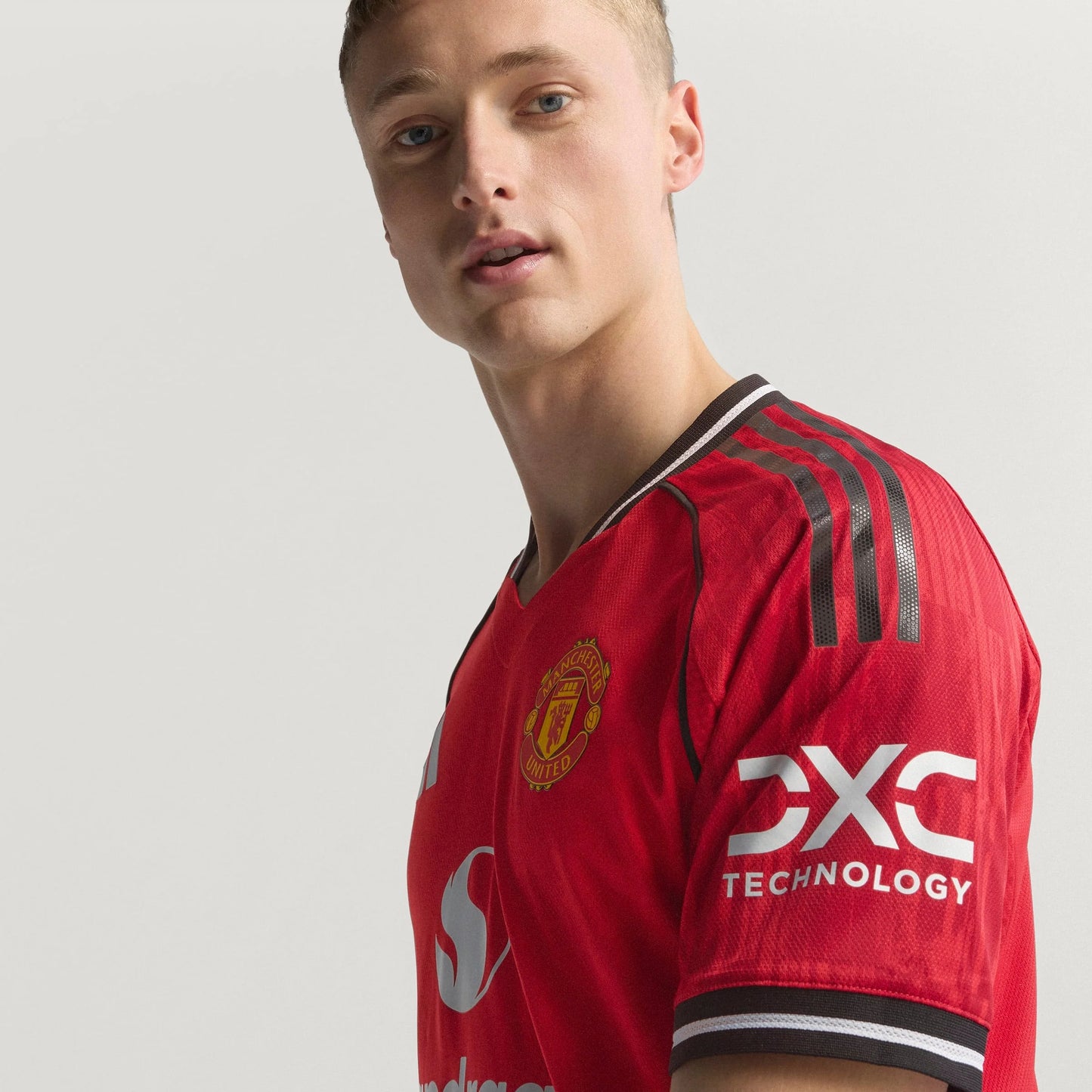 adidas Manchester United Home Authentic Mens Soccer Jersey 25 26 Red