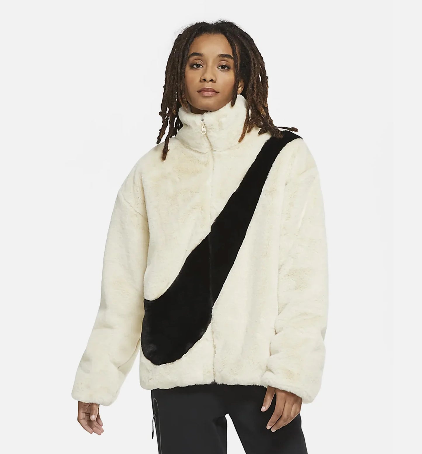 Sportswear Plush Womens Jacket Sail Black