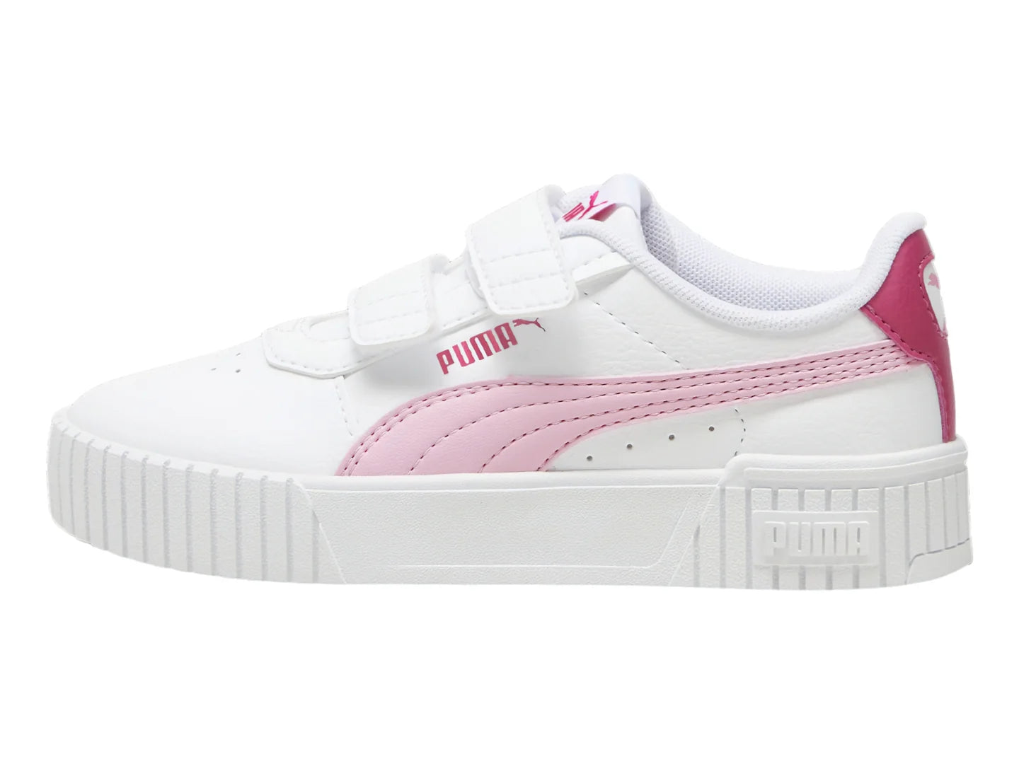 Tenis PUMA Carina 20 V Blanco y Rosa para Niña