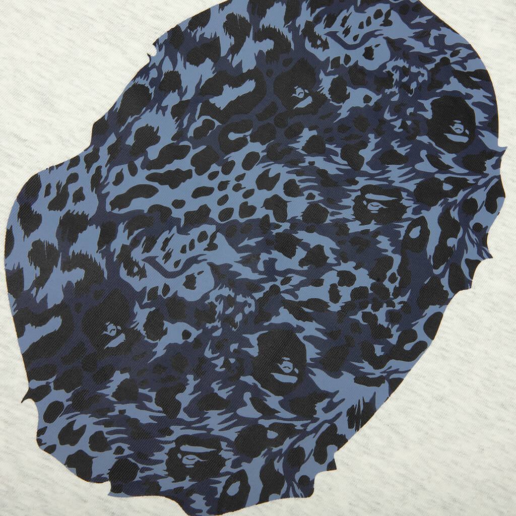 Wild Leopard Pattern Ape Head Relaxed Fit Tee Gray