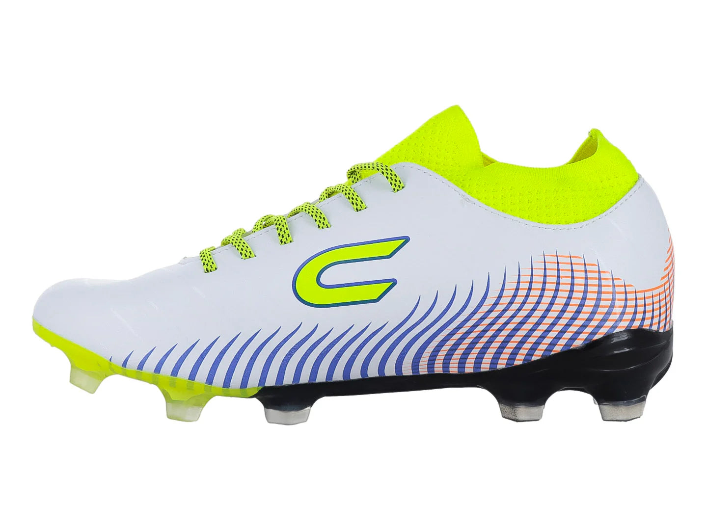 Tenis de Fútbol Court Blanco y Amarillo para Hombre