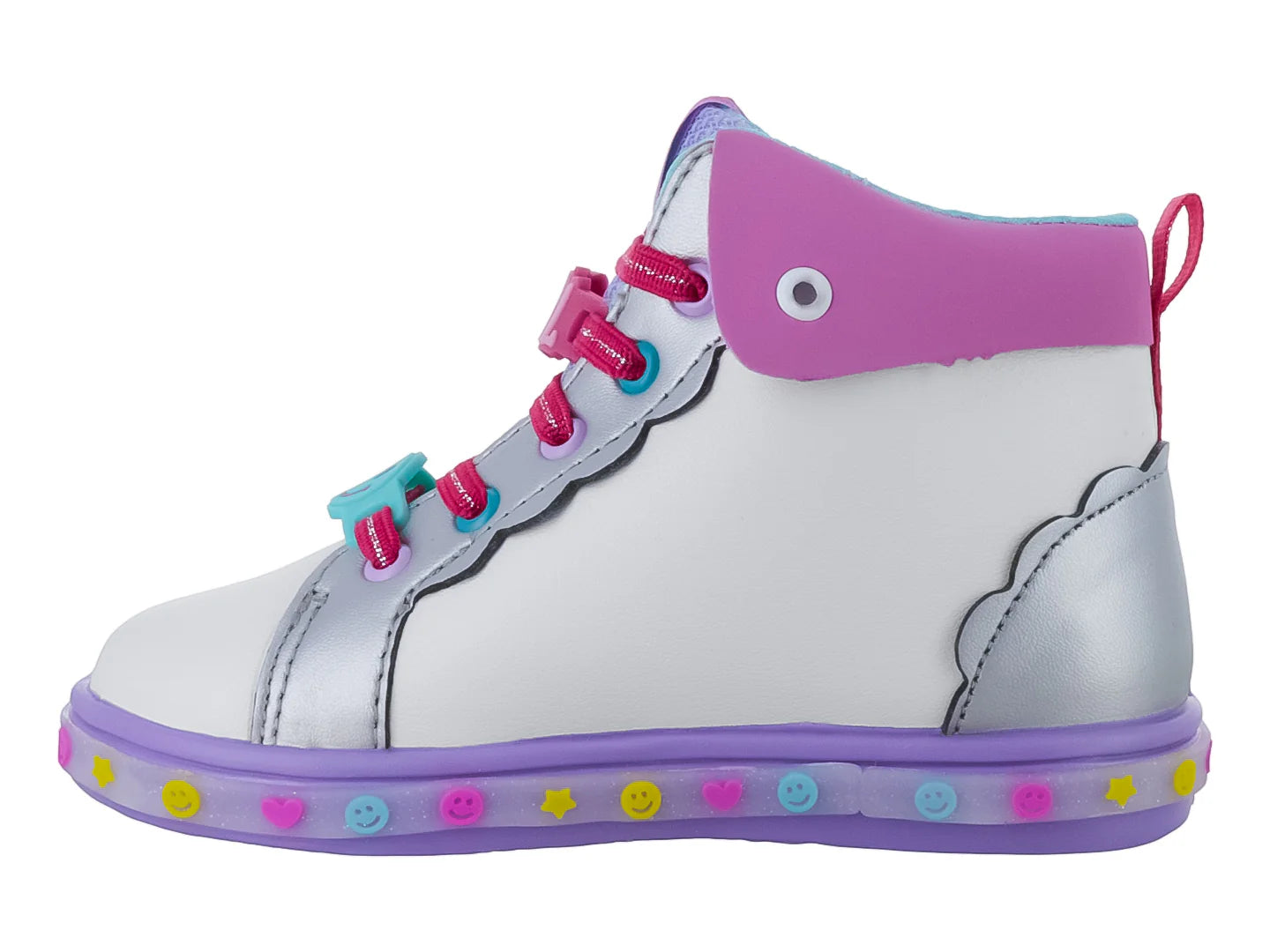 Tenis Botín Buble Gummers Blanco Lila para Niña
