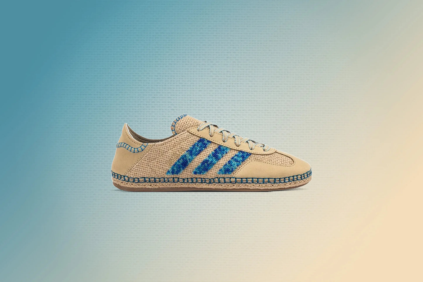 Adidas Originals x Clot Gazelle by EC Linen Khaki Light Blue Blue Bird