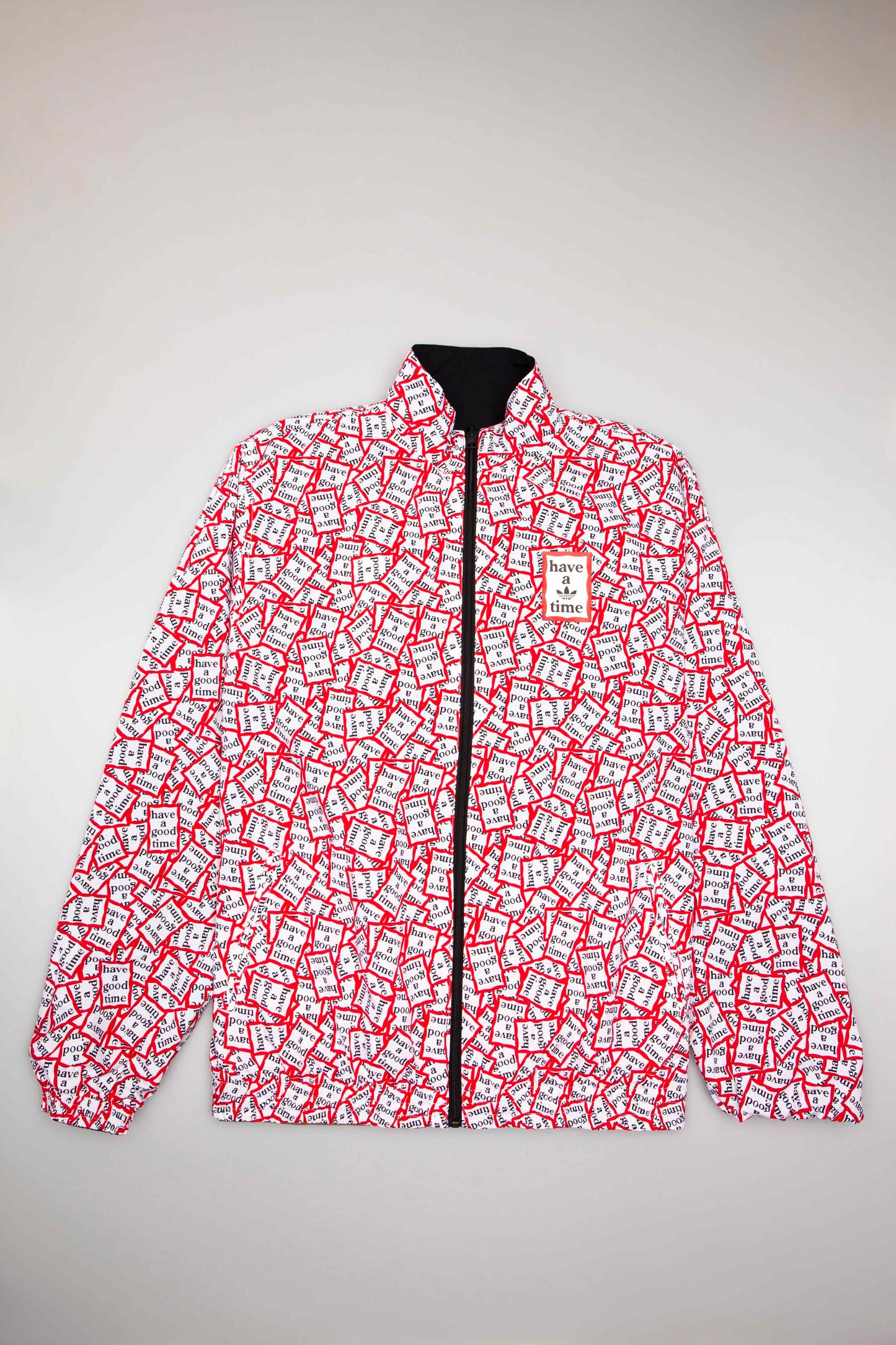 Hagt Reversible Mens Track Top Black White