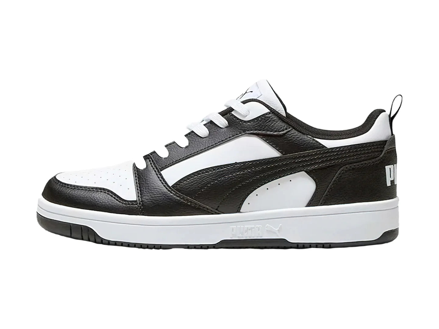 Tenis PUMA Rebound V6 Low Blanco y Negro para Hombre