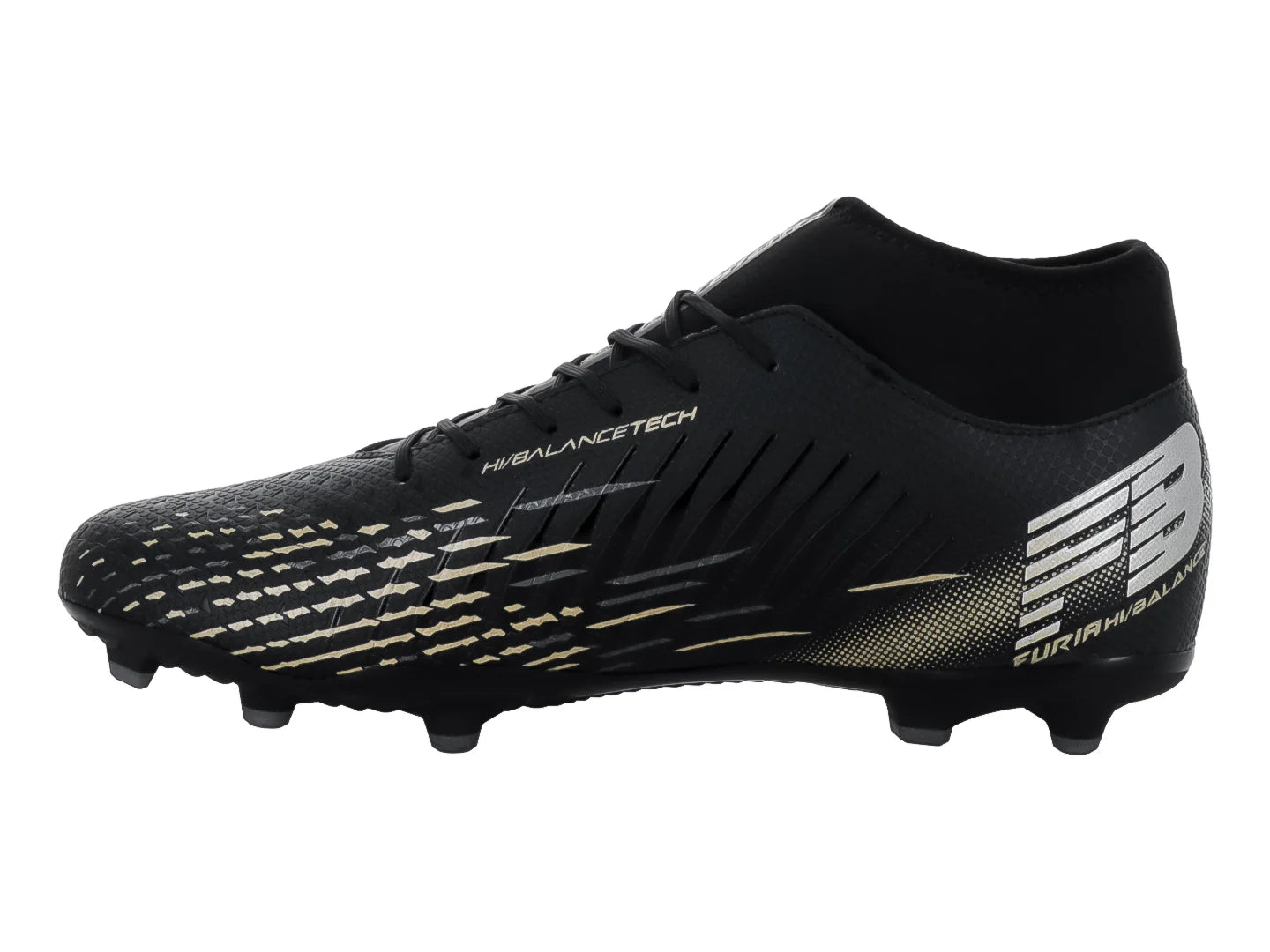 Tenis de Fútbol Furia 1515 Negro Plata y Oro para Hombre