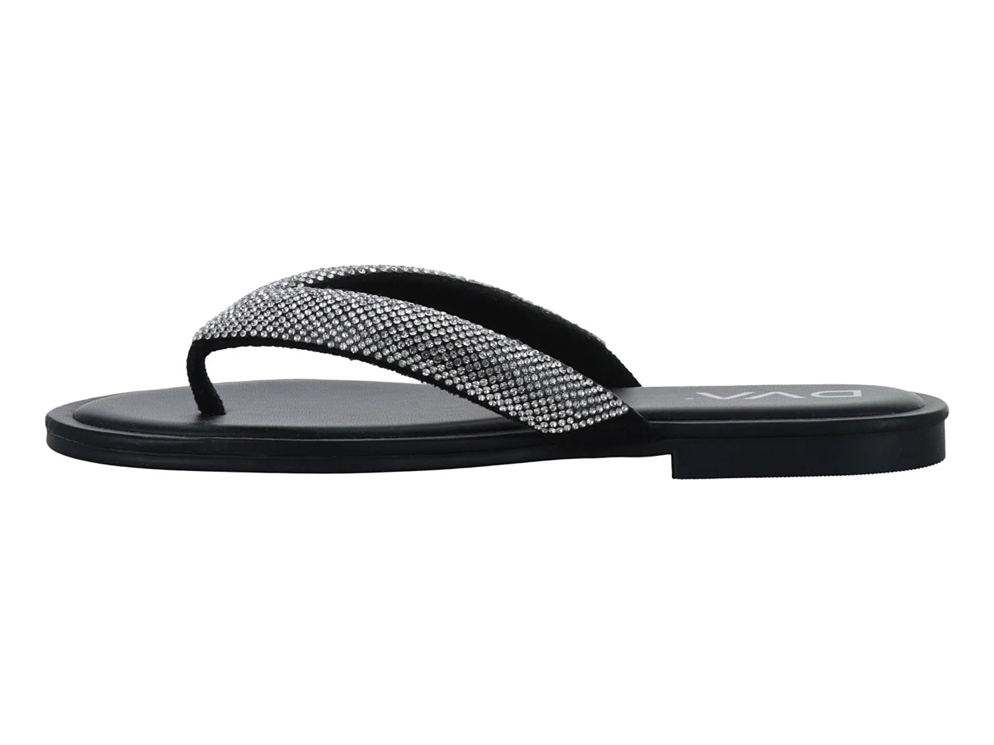 Sandalias Donova Negro con Piedras para Mujer
