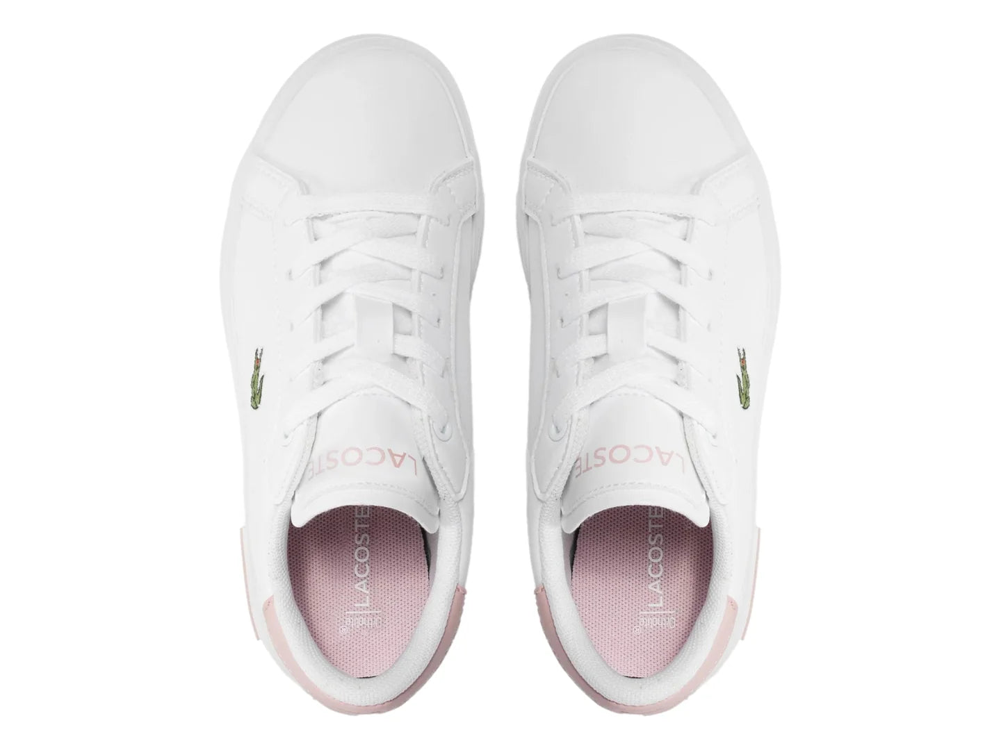 Tenis Lacoste Powercourt Blanco y Rosa para Niña