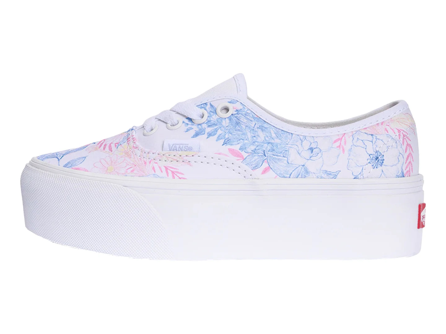 Tenis Vans Authentic Stackform Blanco Floral para Mujer