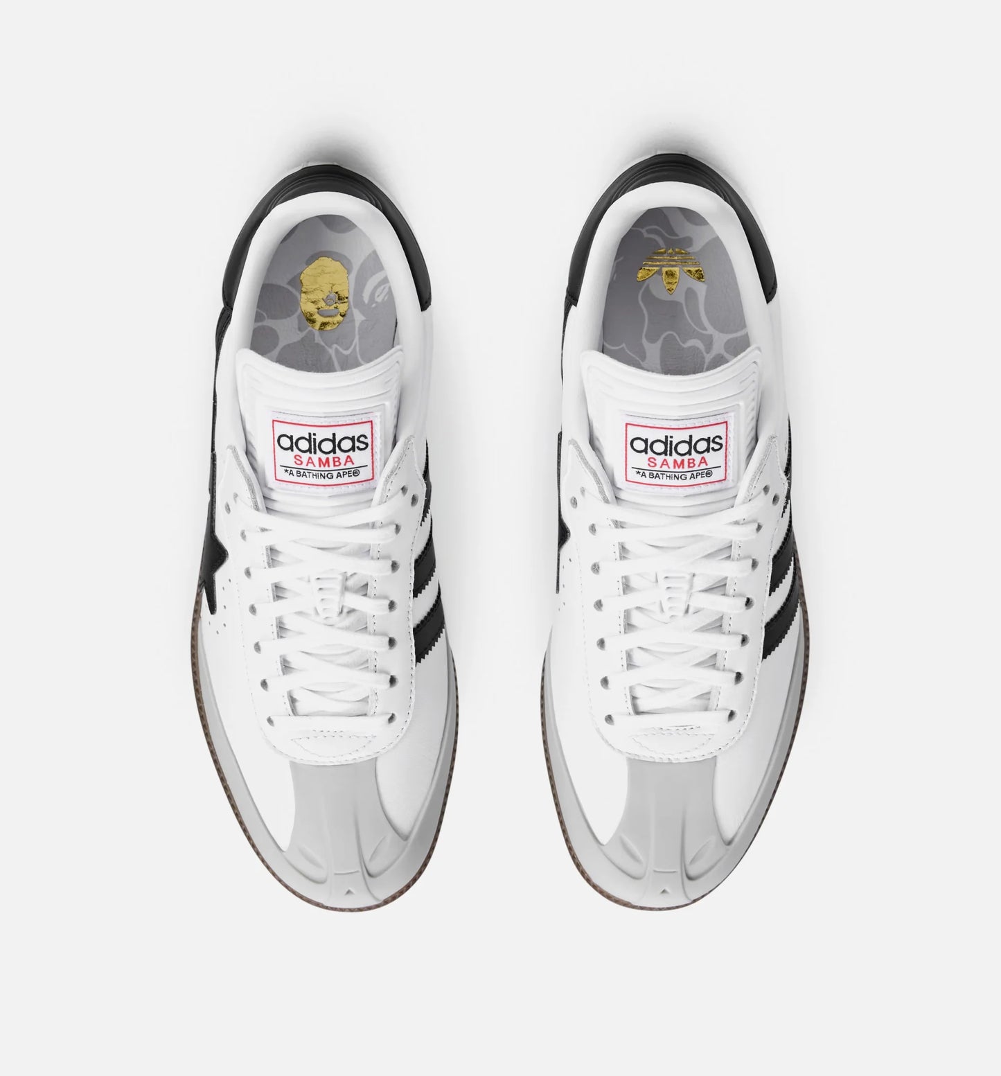 Samba Bape Mens Lifestyle Shoe Cloud White Core Black Gum