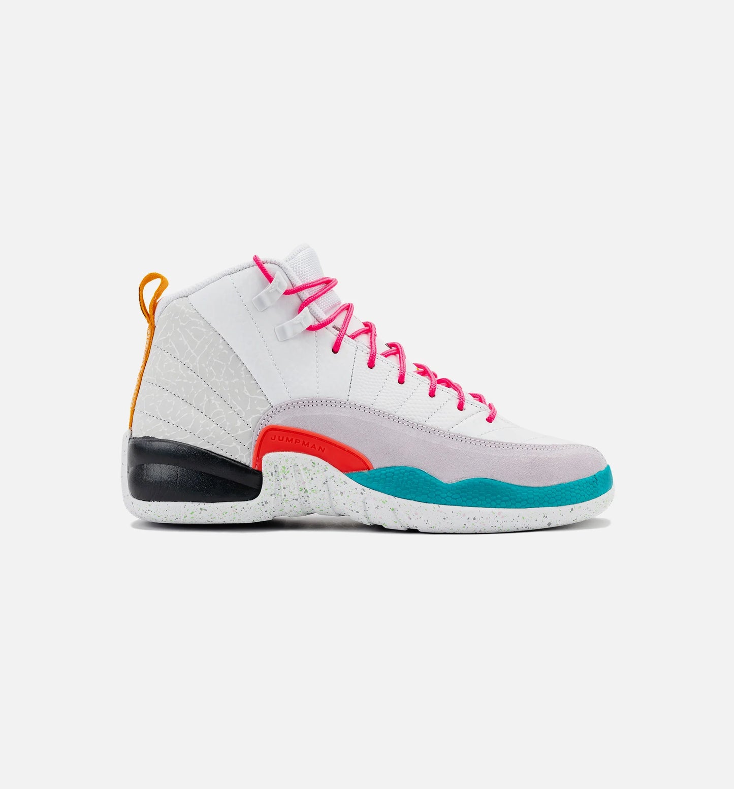 Air Jordan 12 Retro Grade School Lifestyle Shoe White Vapor Green Photon Dust