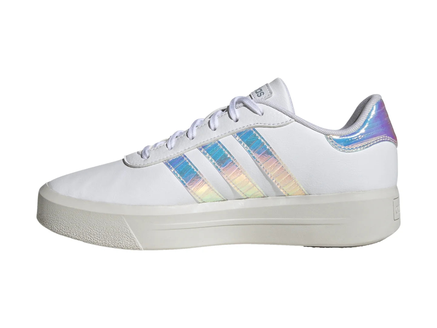 Tenis Adidas Court Platform Blanco y Rosa para Mujer