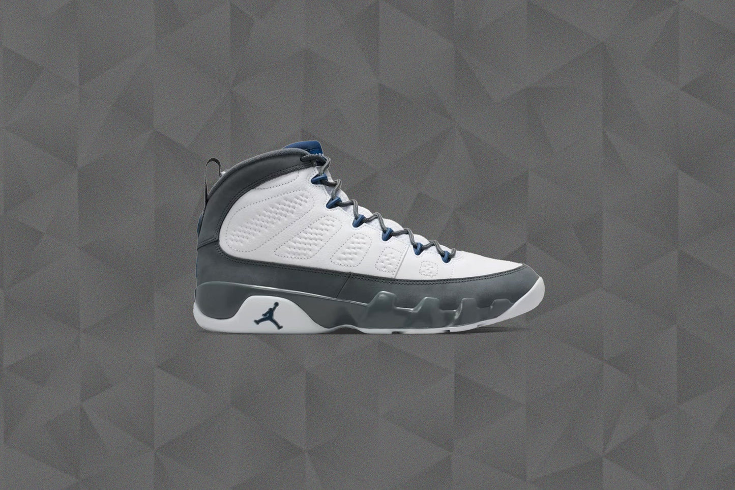 Air Jordan 9 Retro Flint Grey White French Blue Flint Grey