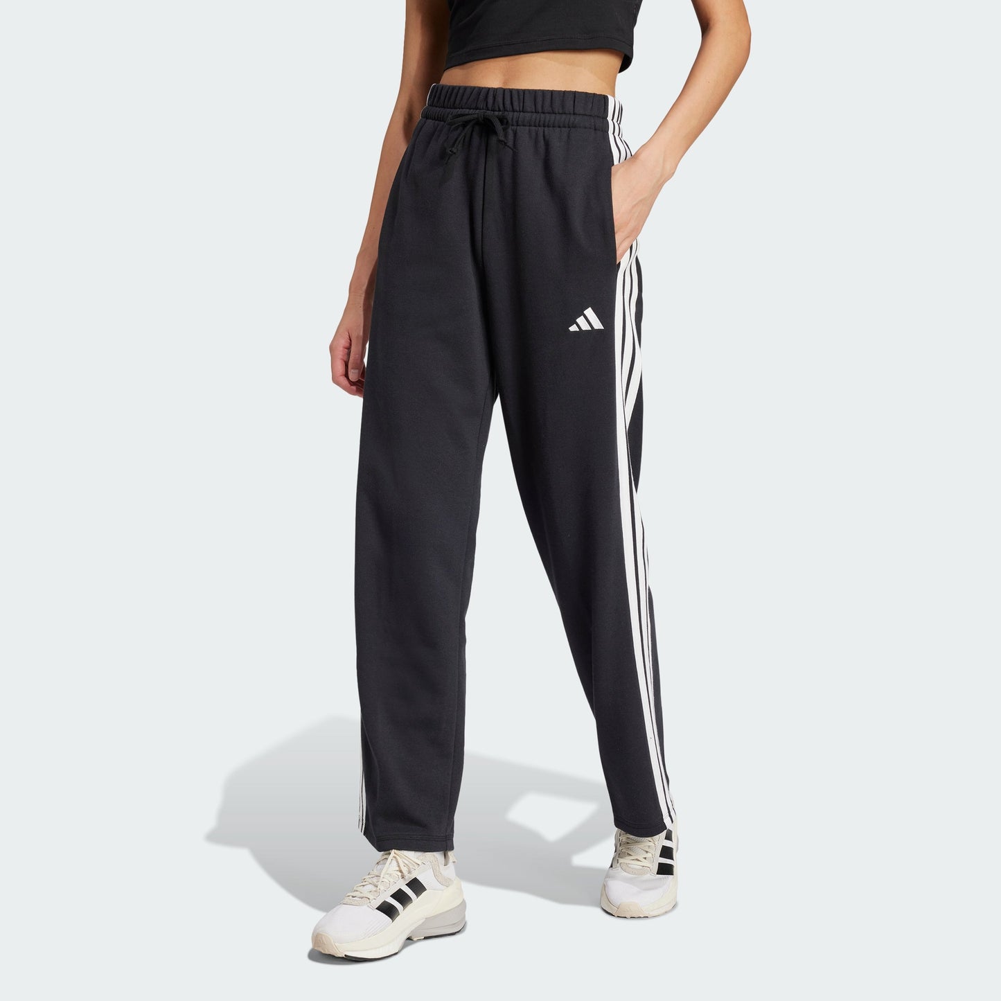 Women's 3 Stripes Open Hem French Terry Pants