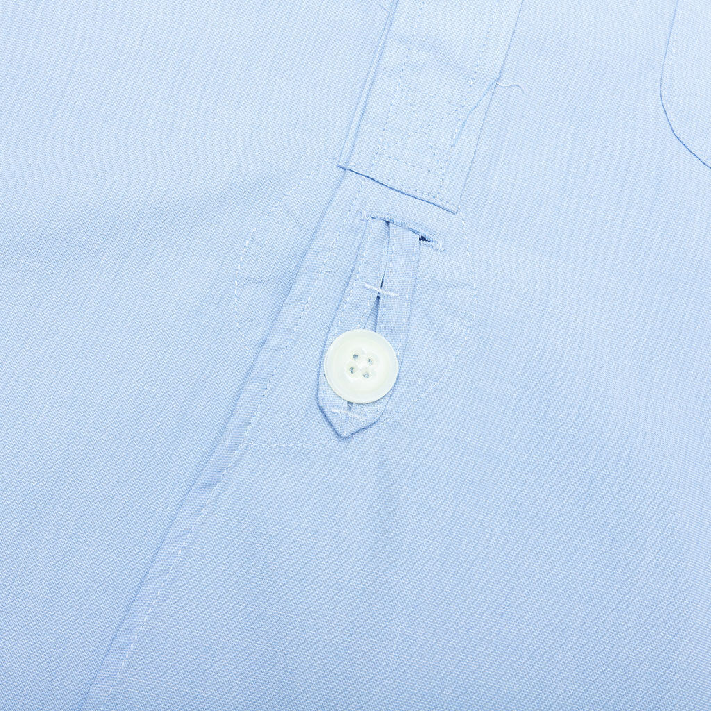 Double Regular Collar Shirt Sax Blue