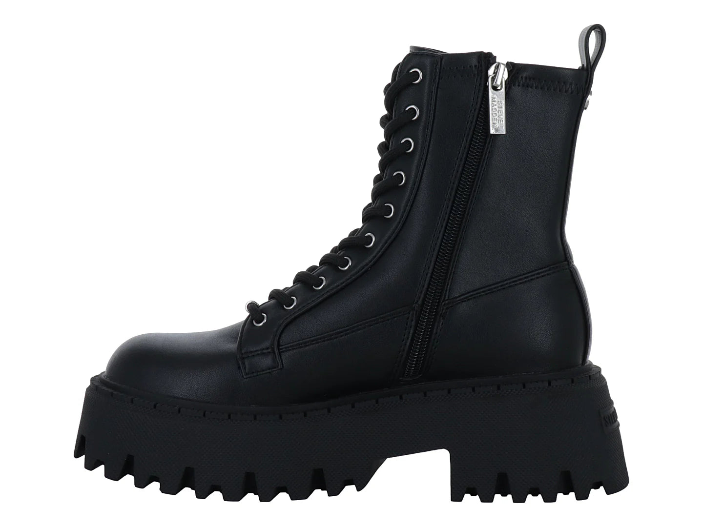 Botines Combat Steve Madden Negros para Mujer