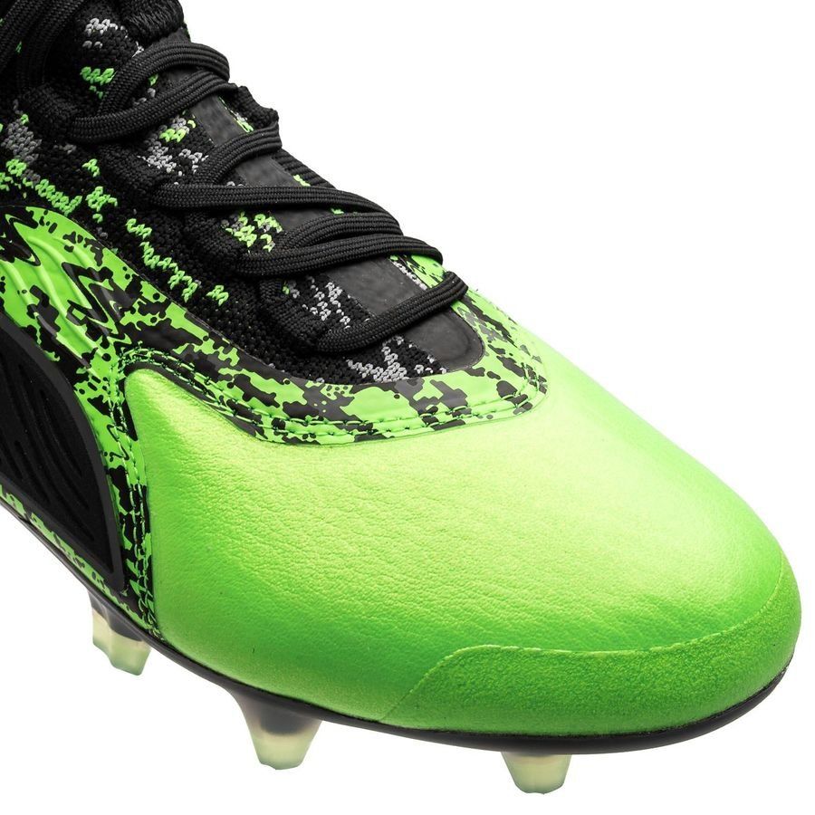 PUMA One 191 Jr FG AG Multi Ground Soccer Cleats Hacked Green Black