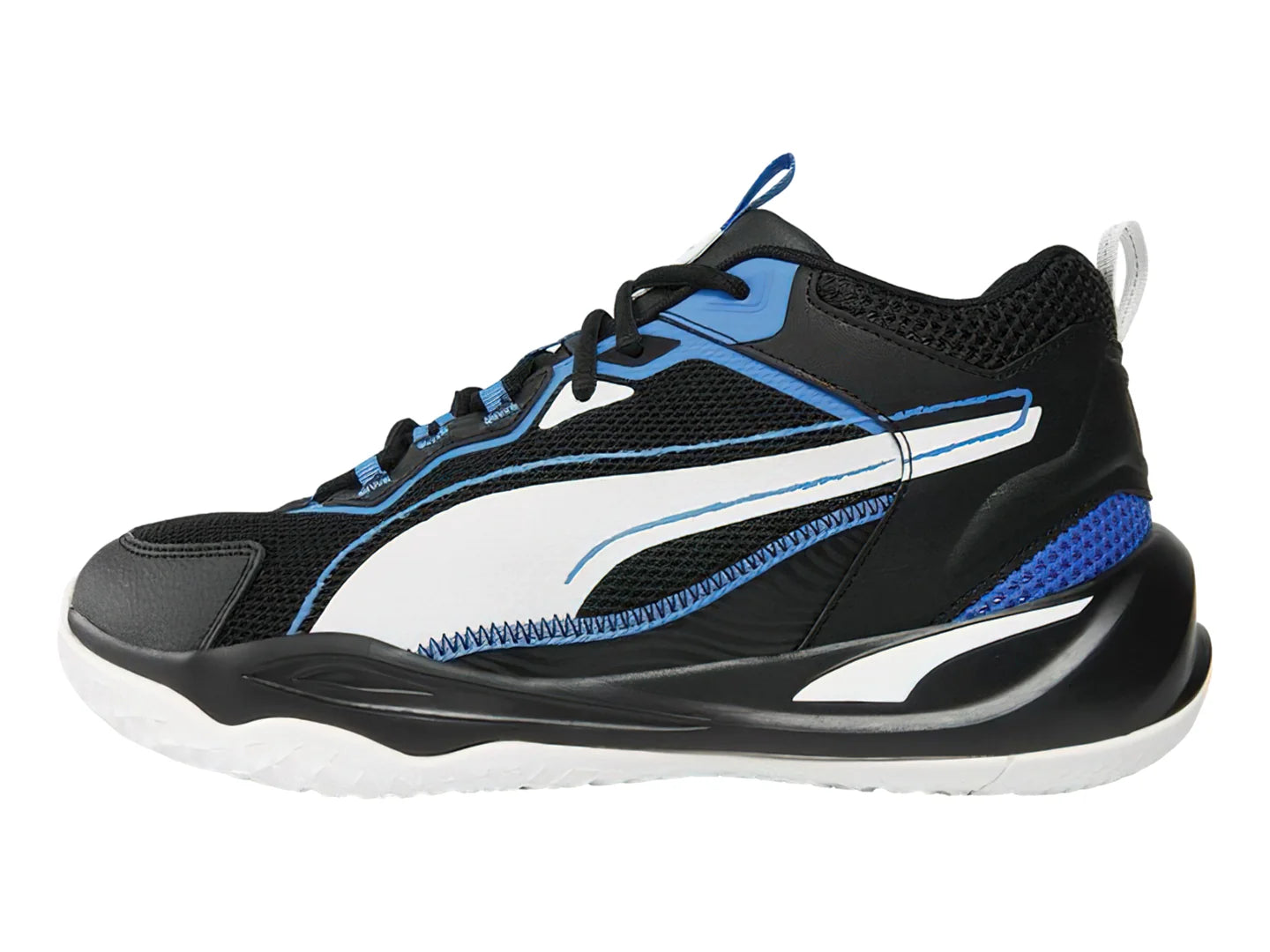 Tenis PUMA Playmaker 2023 Negro Blanco y Azul para Hombre