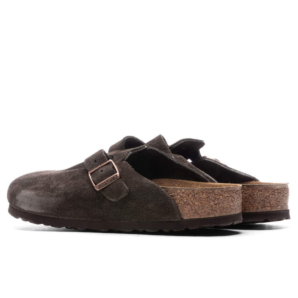 Wide Boston Soft Footbed Suede Mocha