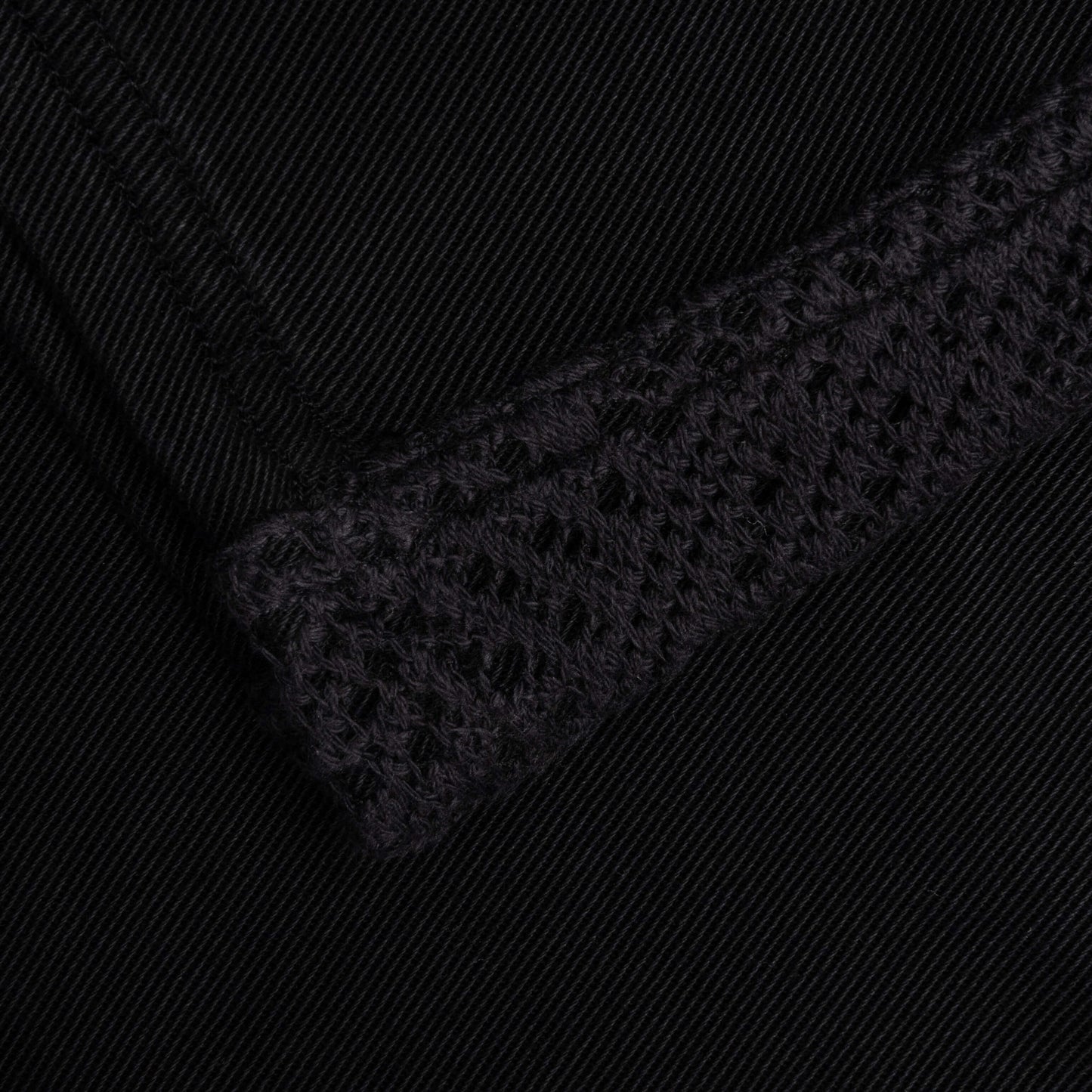 Knitted Panel Shorts Black