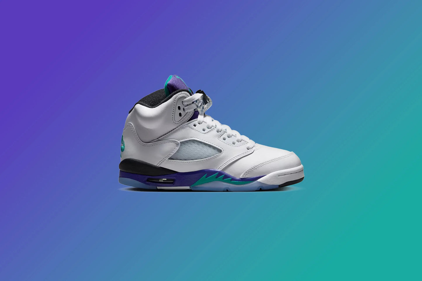 Air Jordan 5 Retro OG Grape GS White New Emerald Grape