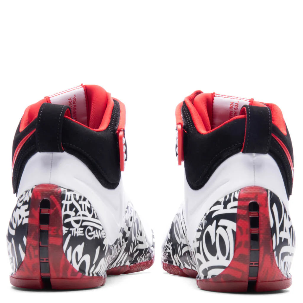 Zoom Lebron IV White Black University Red