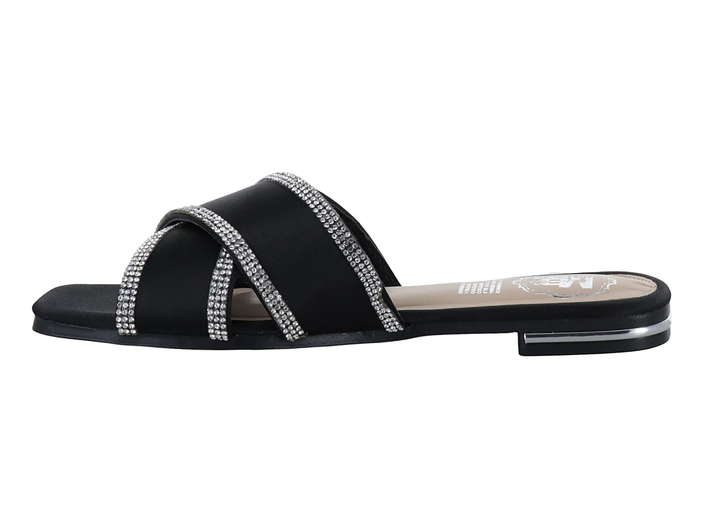Sandalias MELIANA Negras con Brillos para Mujer