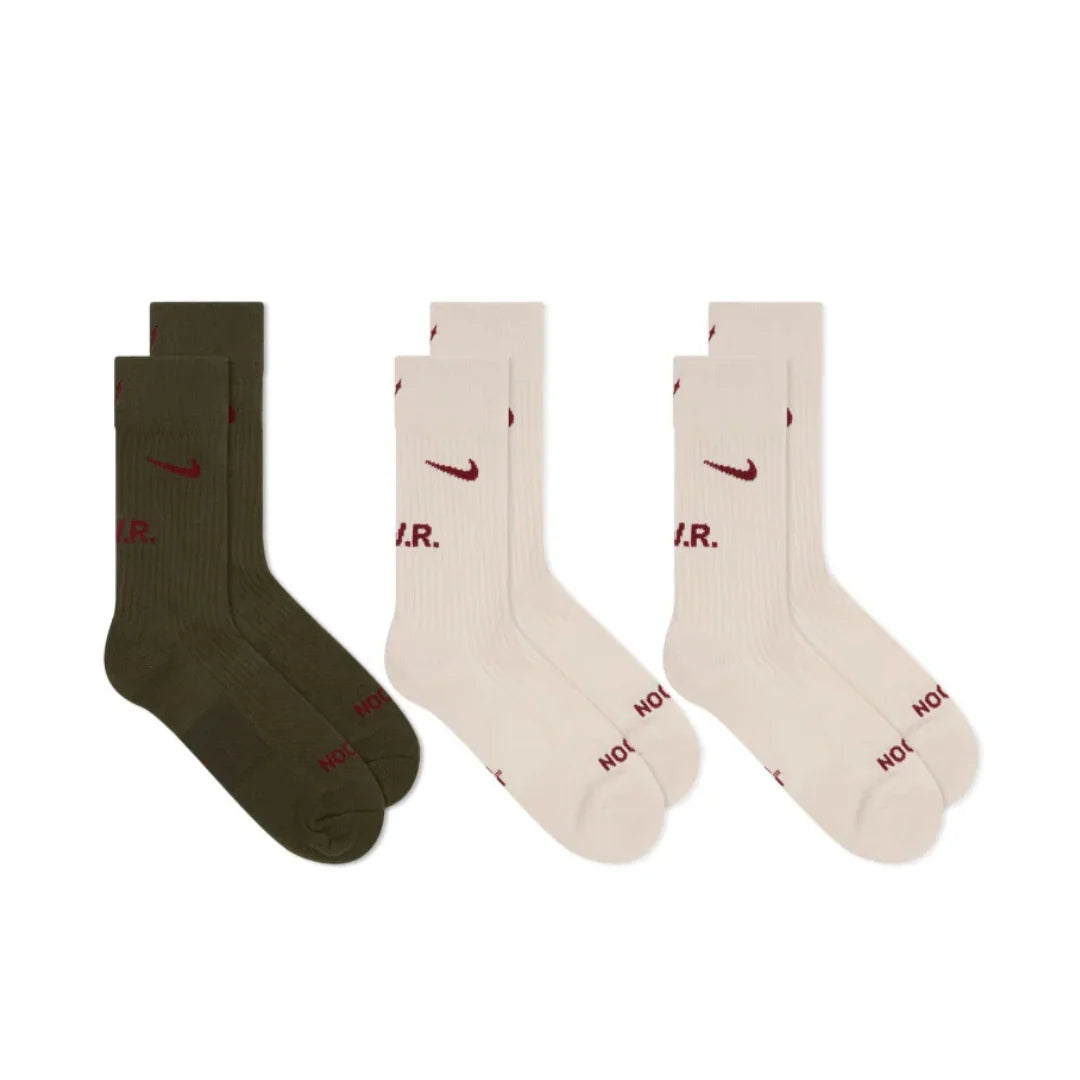x NOCTA Crew 3 Pack Sock - Multi