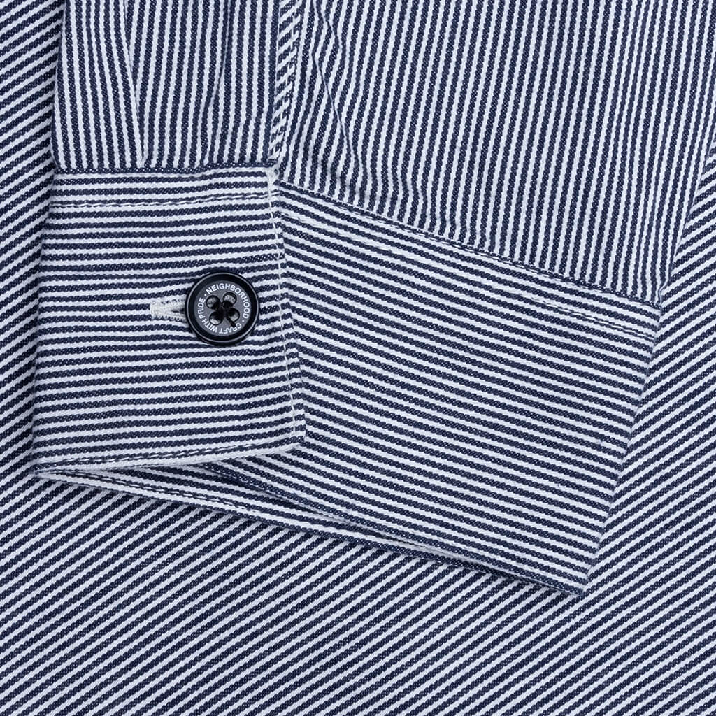 Classic Work L S Pullover Shirt Indigo