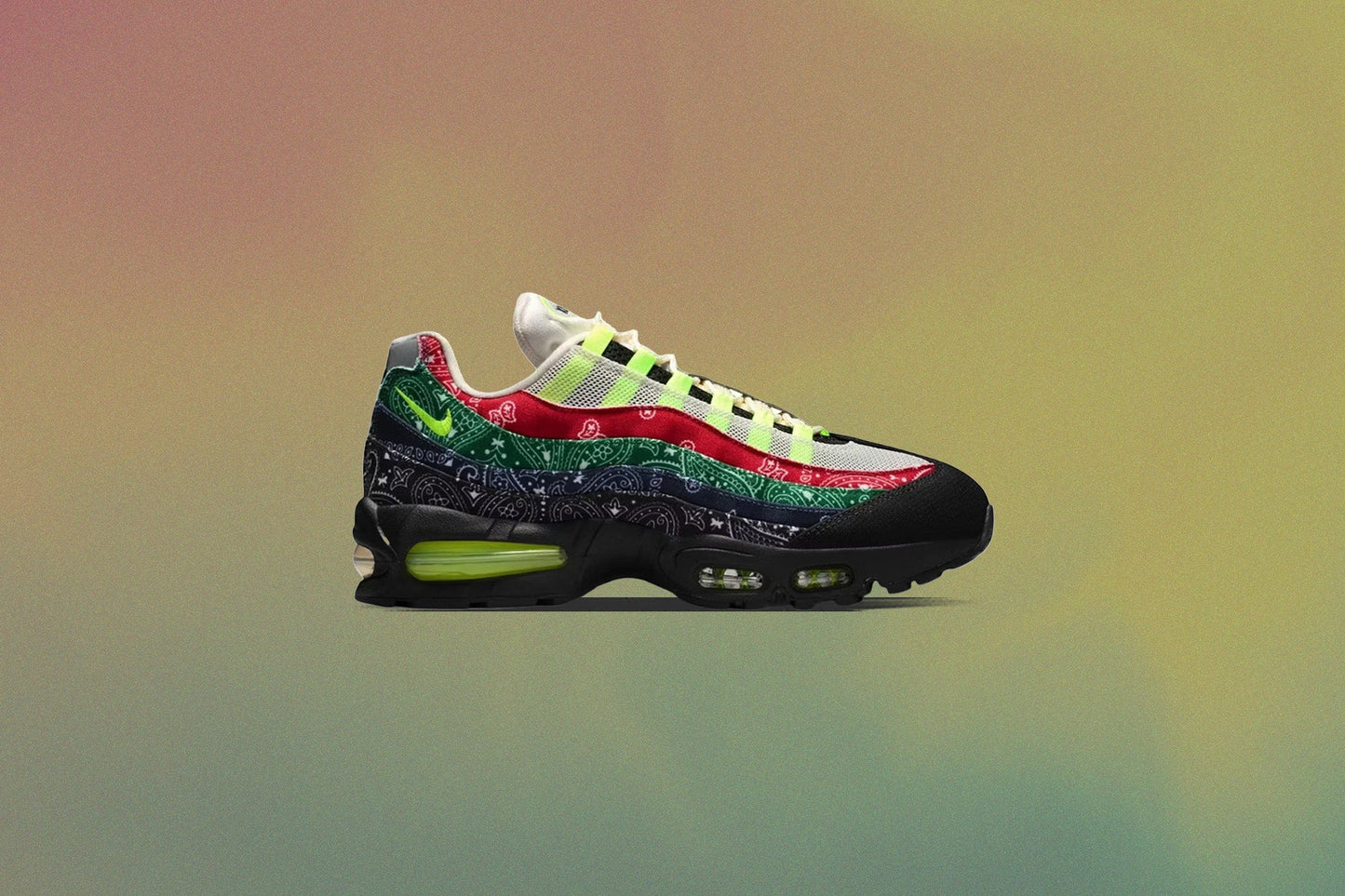Air Max 95 Big Bubble Sail Volt University Red Sport Green
