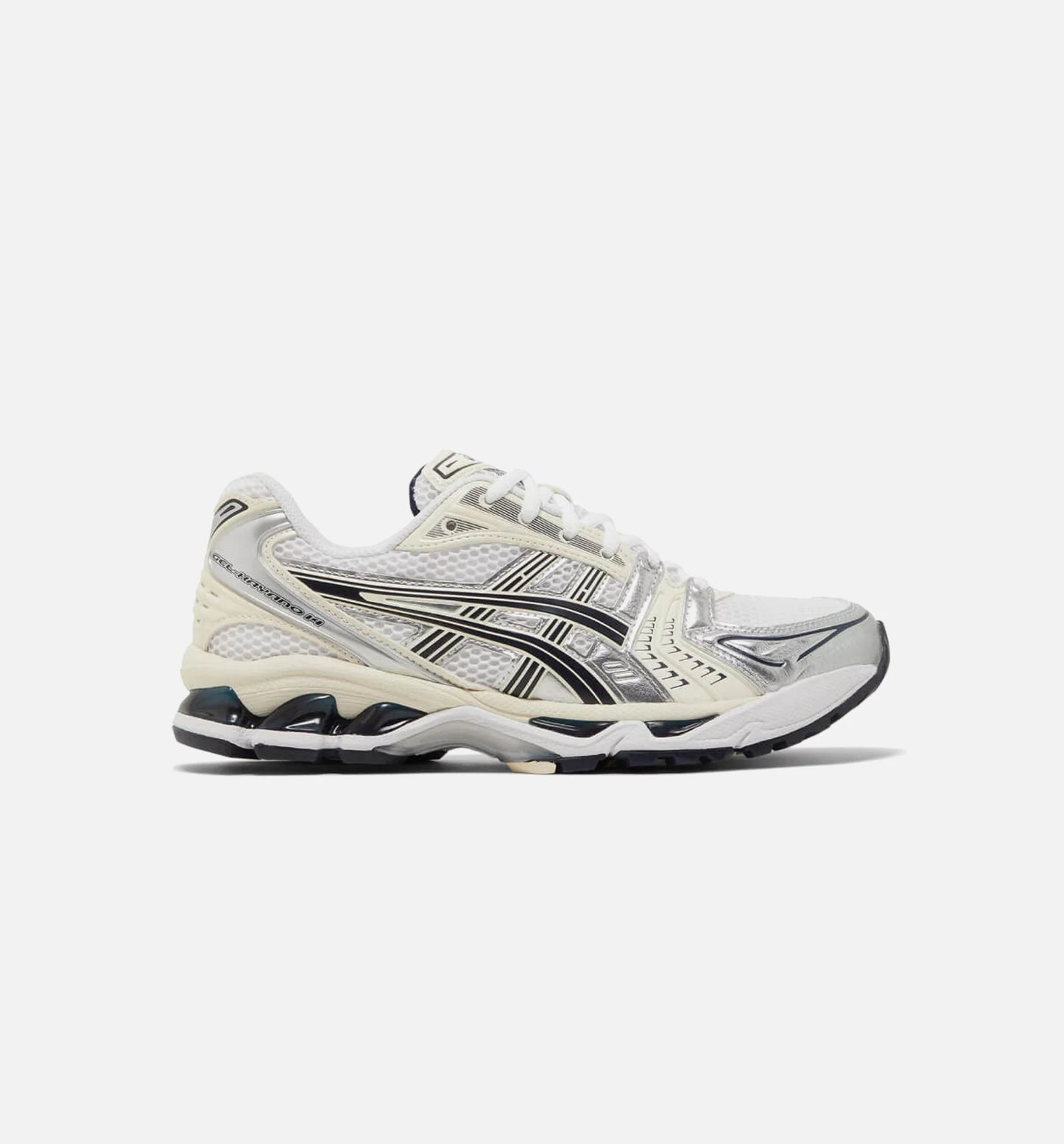 Gel Kayano 14 White Midnight Womens Lifestyle Shoe White Black Silver