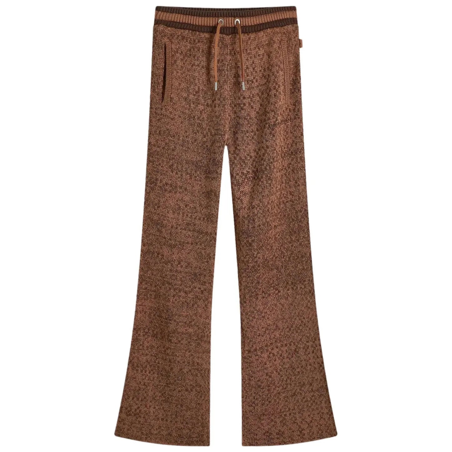 Women's Knit Cardigan Pants - Brown