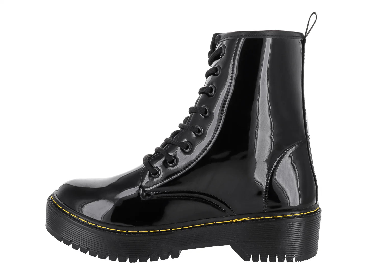 Botas de Combate MELIANA Charol Negro para Mujer