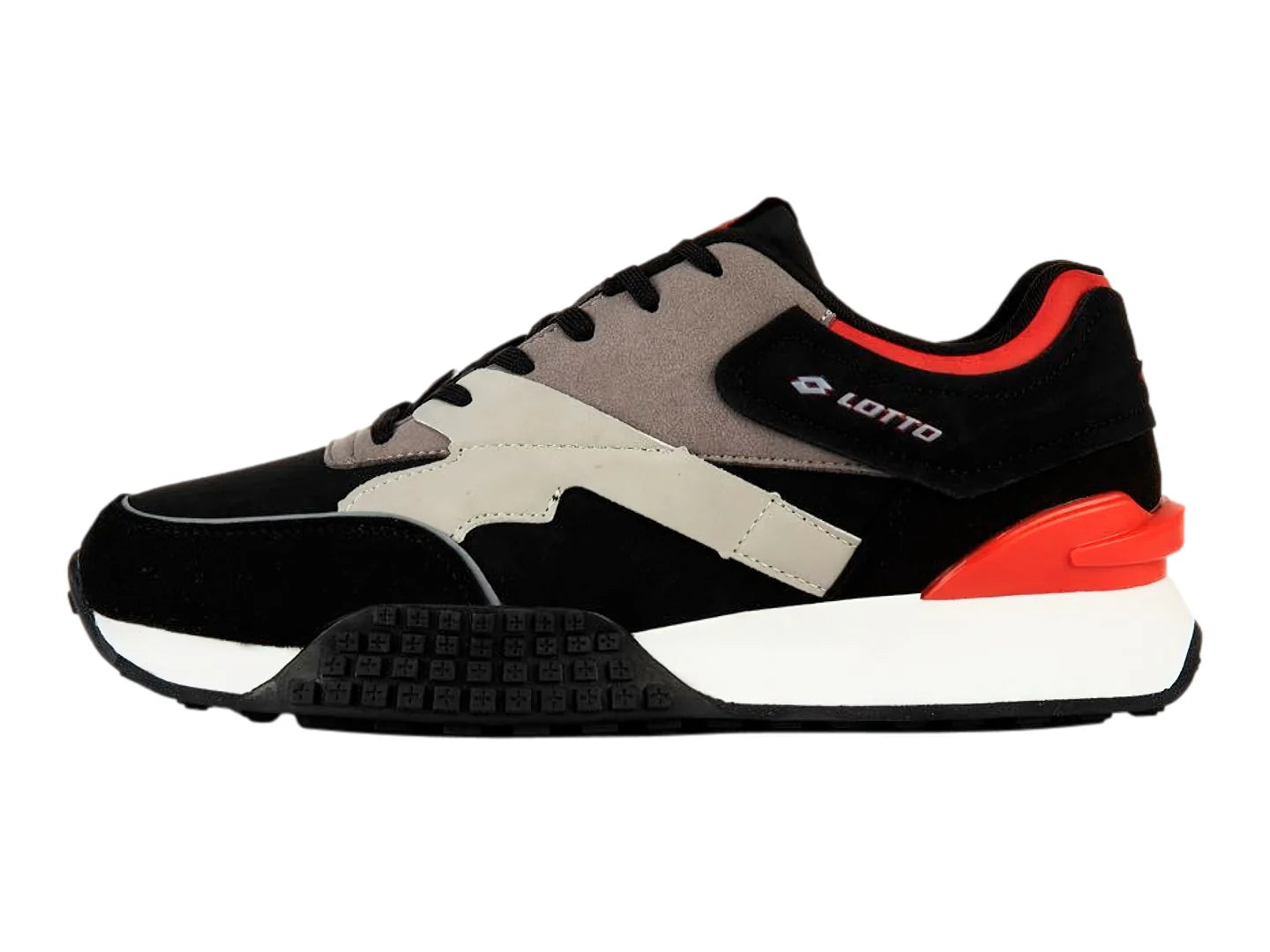 Tenis Lotto Sorrento Negro con Rojo para Hombre