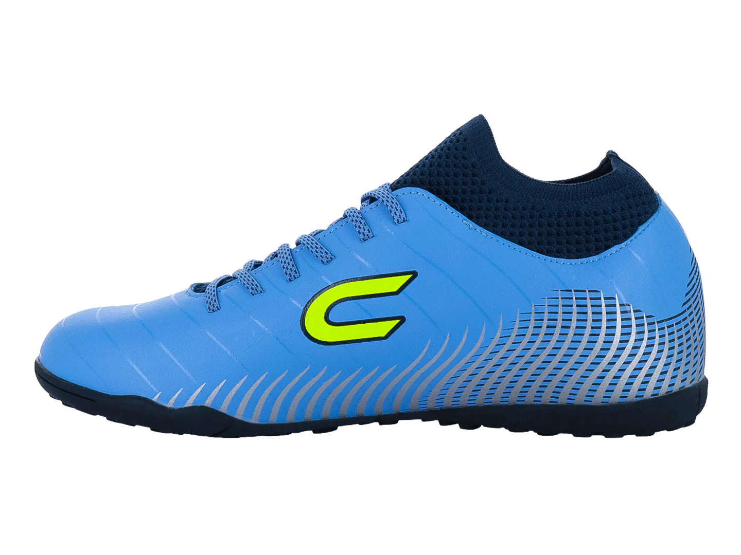 Tenis de Fútbol Court Celeste y Marino para Hombre