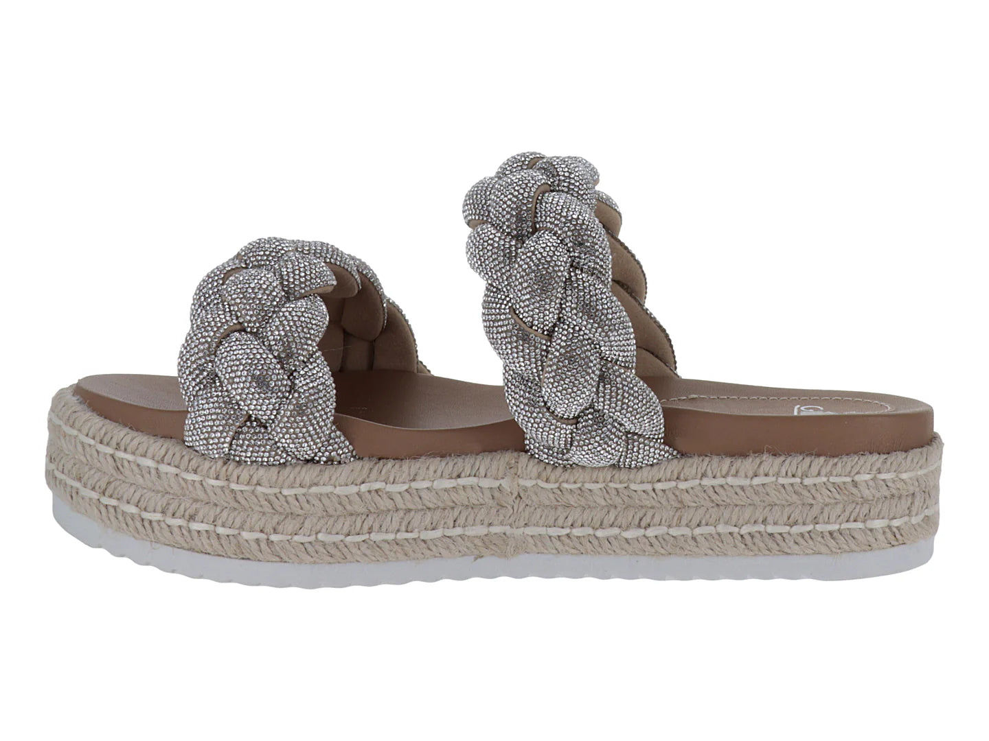 Sandalias Gillio Plata Trenzadas para Mujer