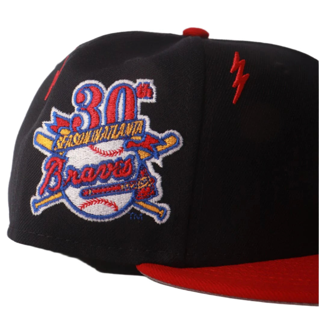 New Era x Diet Starts Monday 59Fifty Atlanta Braves Lightning Bolts Fitted - Navy/Red
