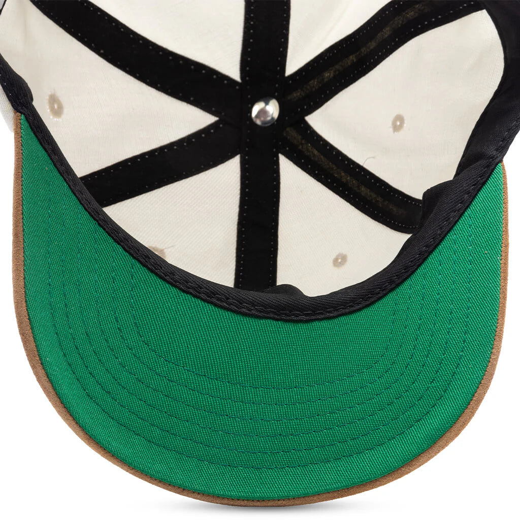 Suede Crest 6 Panel Cap Creme Tan