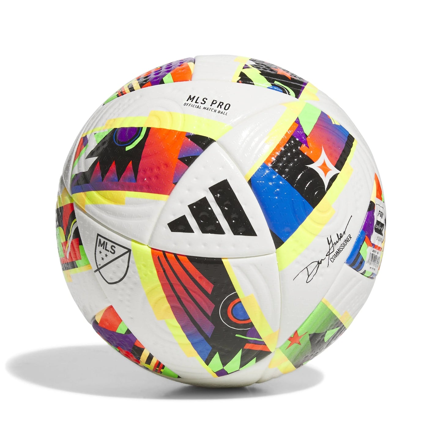 adidas MLS PRO Soccer Ball White Black Solar Gold