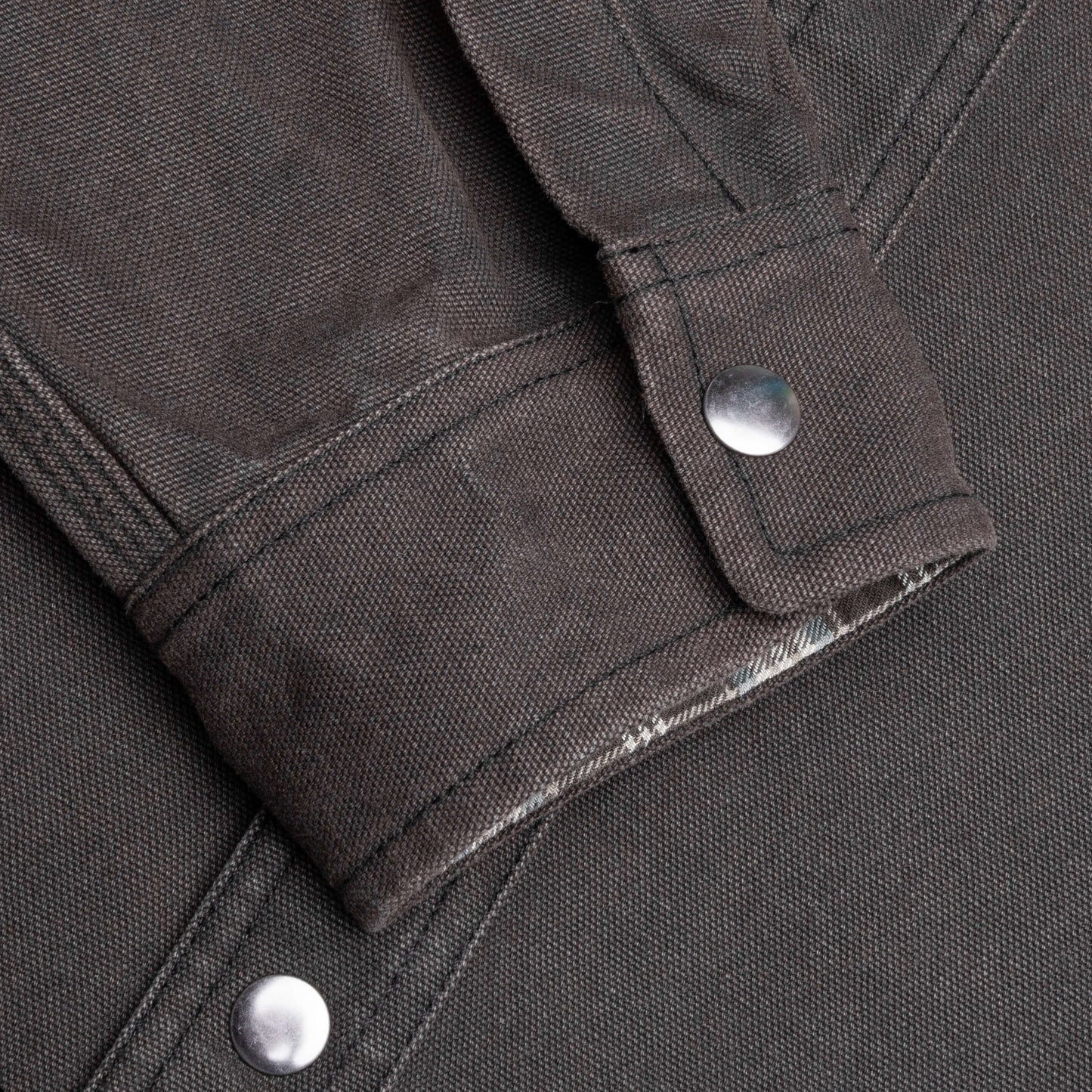 Heavy Washed Canvas Shirt Black