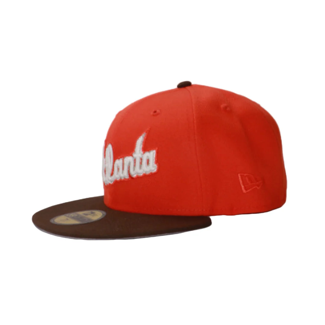 New Era 59Fifty Atlanta Braves '57-'16 Final Season Fitted - Orange/Brown