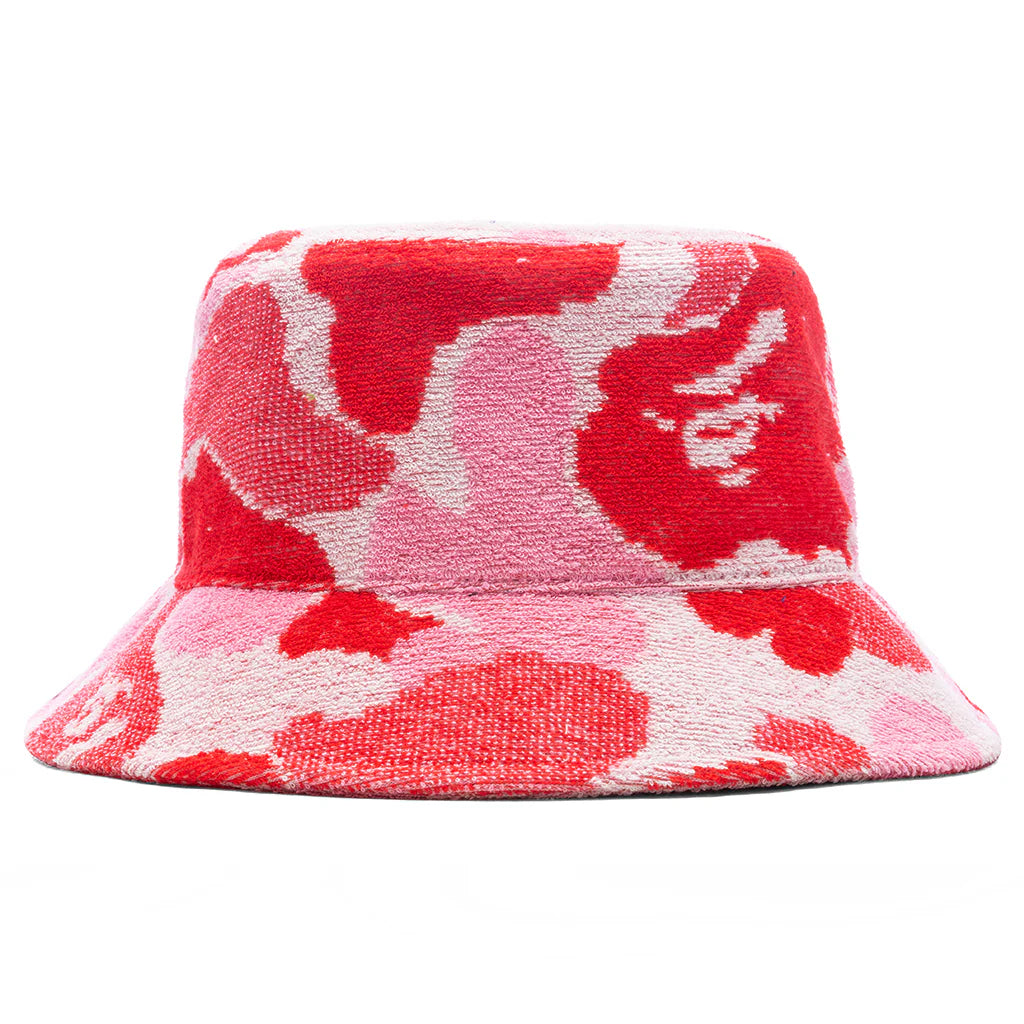 ABC Camo Pile Jacquard Bucket Hat Pink