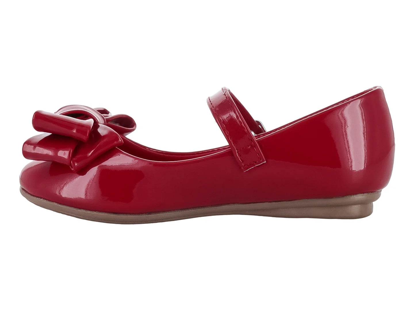 Zapatos Planos Genesis Charol Rojo para Niña