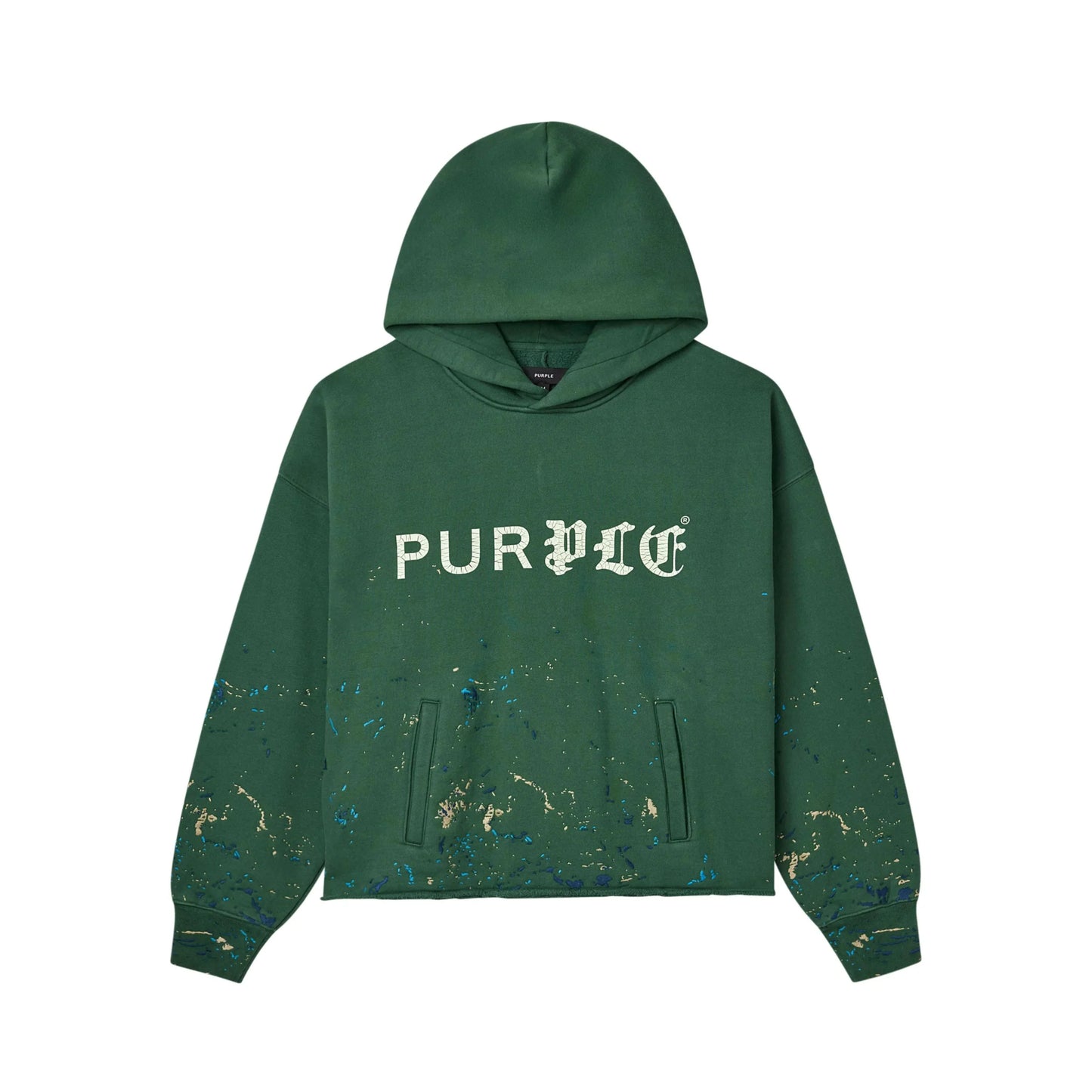 Purple Heavyweight Fleece Hoodie - Green